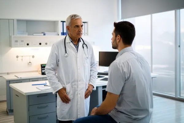 Na zdjęciu wizyta u lekarza