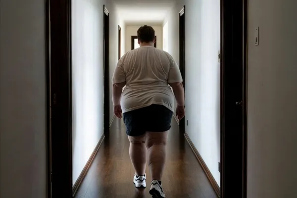 Na zdjęciu otyła osoba