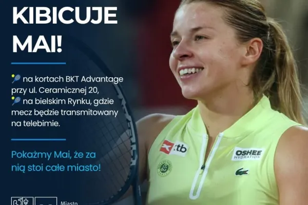 Na zdjęciu plakat zapowiadający wspólne kibicowanie