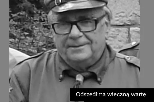 Na zdjęciu harcmistrz Józef Ćwiertka
