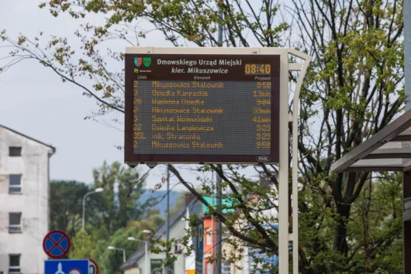 Na zdjęciu tablica ITS